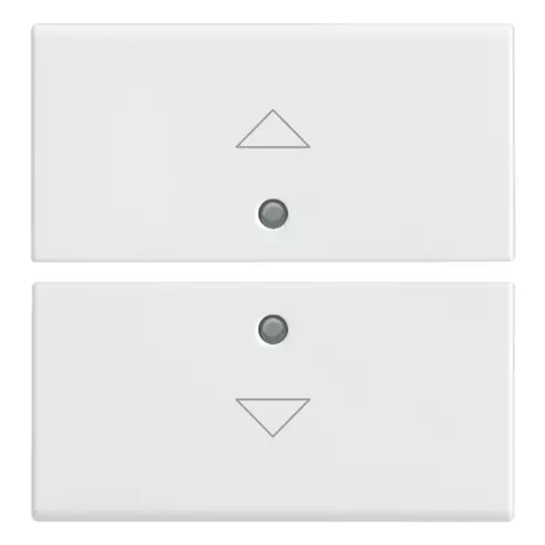 Vimar - 14842.3 - Deux demi-boutons 2M symbole flèche blan