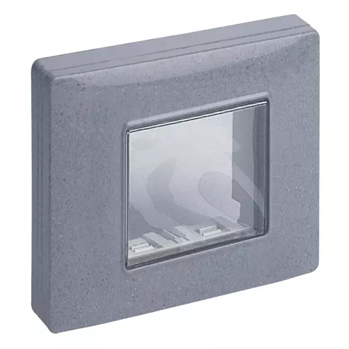 Vimar - 14931.14 - IP55 cover 2M +claws granite grey