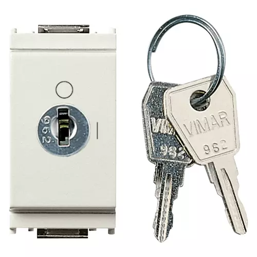 Vimar - 16165.B - 2P 16(3)A 1-way switch +key white