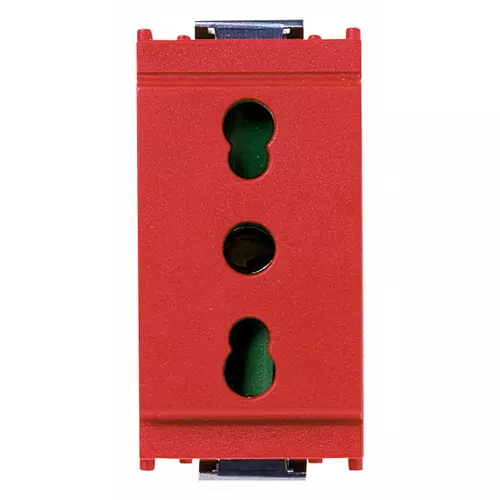 Vimar - 16203.R - 2P+E 16A P17/11 outlet red