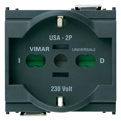 Vimar - 16210 - Steckdose 2P+E 16A Universal grau