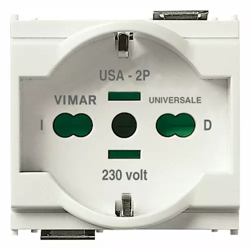 Vimar - 16210.B - Toma 2P+T 16A universal blanco