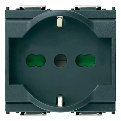 Vimar - 16211 - Prise 2P+T 16A universel gris