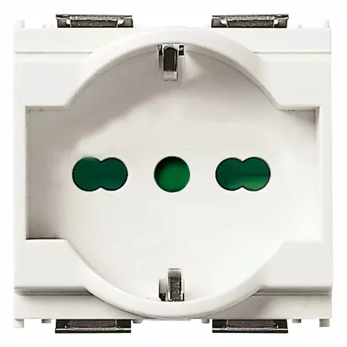 Vimar - 16211.B - 2P+E 16A universal outlet white