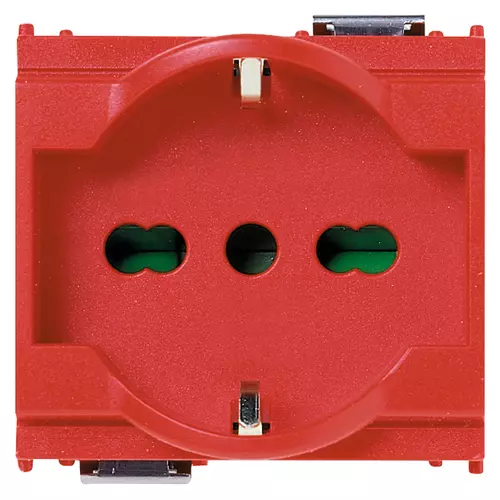 Vimar - 16211.R - 2P+E 16A universal outlet red