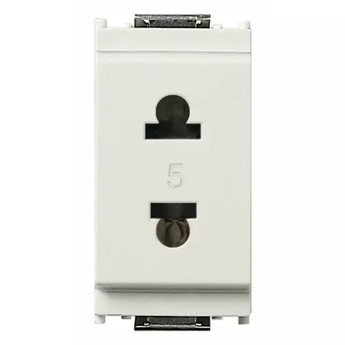 Vimar - 16233.B - 2P 15A USA+EU ø4,8mm outlet white