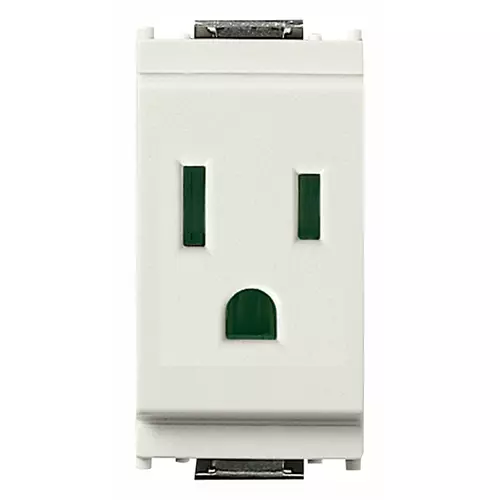 Vimar - 16242.B - 2P+E 15A 127V USA SICURY outlet white