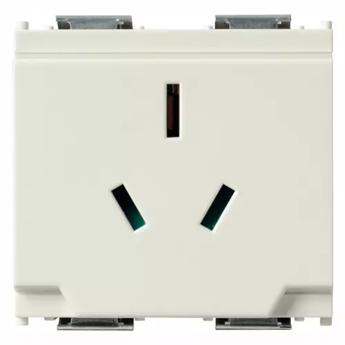 Vimar - 16261.B - 2P+E 10A Australian SICURY-outlet white