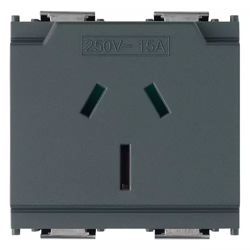 Vimar - 16262 - 2P+E 15A Australian SICURY-outlet grey