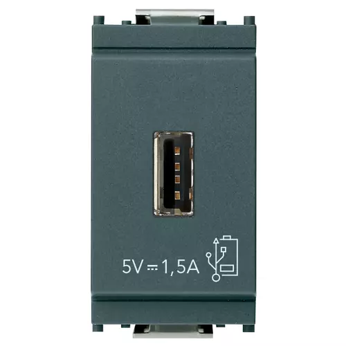 Vimar - 16292 - Unidad alimentación USB 5V 1,5A 1M gris