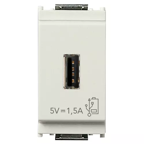 Vimar - 16292.B - Unidad alimentación USB 5V 1,5A 1Mblanco