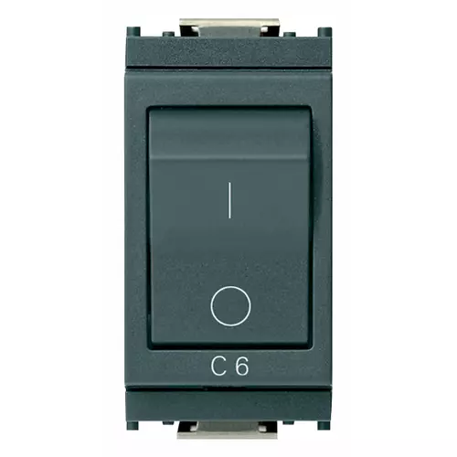 Vimar - 16505.06 - Interruptor MT 1P+N C6 120-230V gris