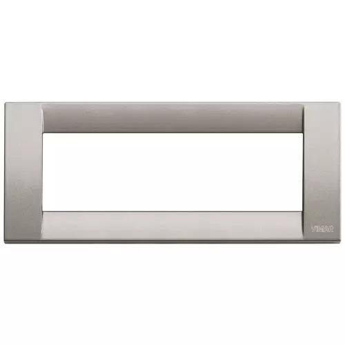 Vimar - 16736.24 - Classica plate 6M metal metall.titanium