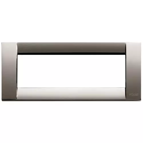 Vimar - 16736.31 - Placa Classica 6M met.cromo negro