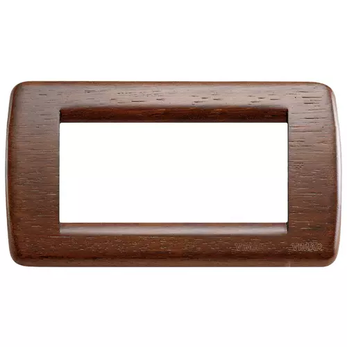 Vimar - 16754.57 - Placa Rondò 4M madera teak