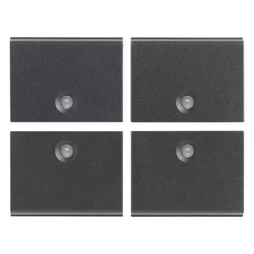 Vimar - 16841 - Four half-buttons 1M w/o symbol grey