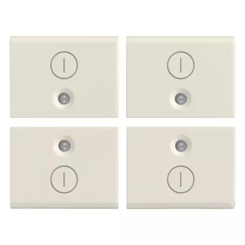 Vimar - 16841.2.B - Four half-buttons 1M I/O symbols white