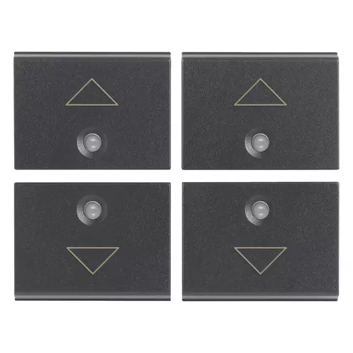 Vimar - 16841.3 - Quatre demi-boutons 1M symbole flèche gr