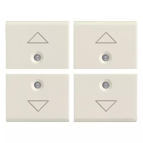 Vimar - 16841.3.B - Four half-buttons 1M arrow symbol white