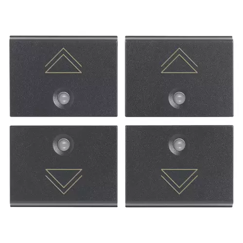 Vimar - 16841.4 - Quatre demi-boutons 1M symbole réglage g