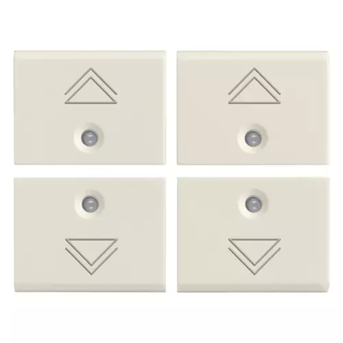Vimar - 16841.4.B - Four half-buttons 1M regul.symbol white