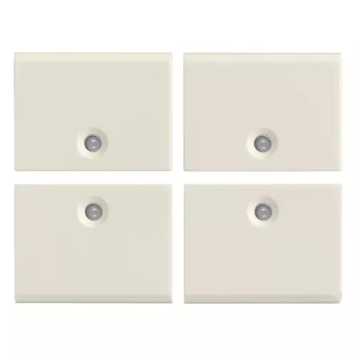 Vimar - 16841.B - Four half-buttons 1M w/o symbol white