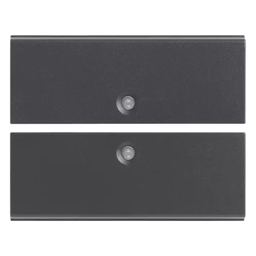 Vimar - 16842 - Two half-buttons 2M w/o symbol grey