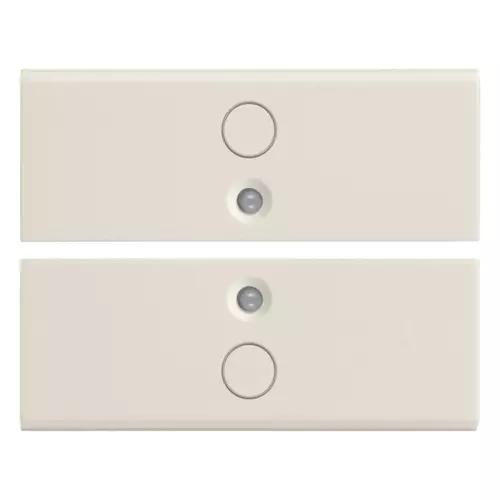 Vimar - 16842.0.B - Deux demi-boutons 2M symbole O blanc