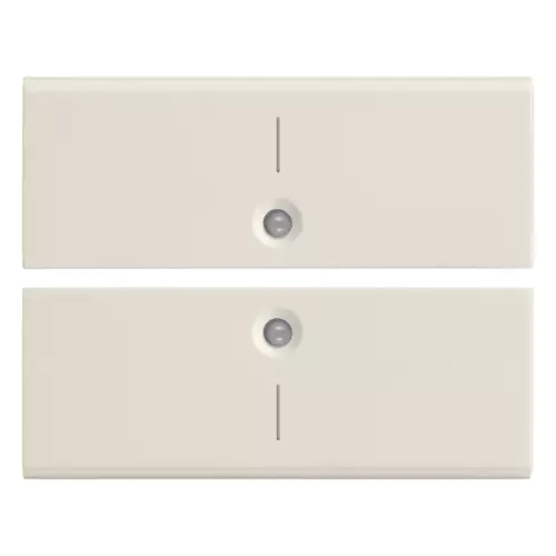 Vimar - 16842.1.B - Deux demi-boutons 2M symbole I blanc