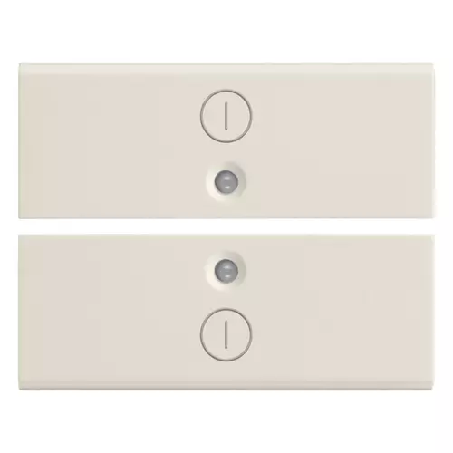 Vimar - 16842.2.B - Deux demi-boutons 2M symboles I/O blanc