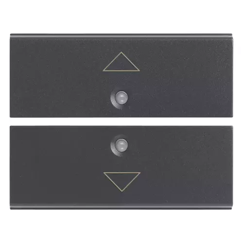 Vimar - 16842.3 - Deux demi-boutons 2M symbole flèche gris