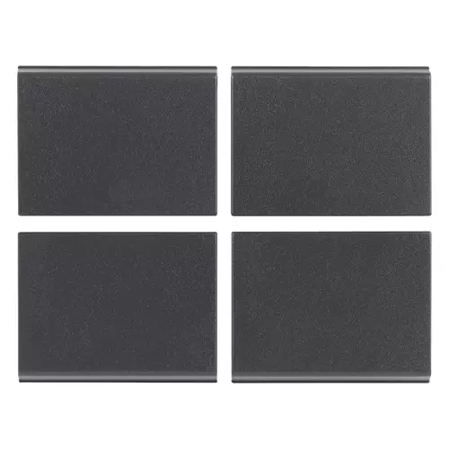 Vimar - 16843 - Quatre demi-boutons 1M s/symbole gris