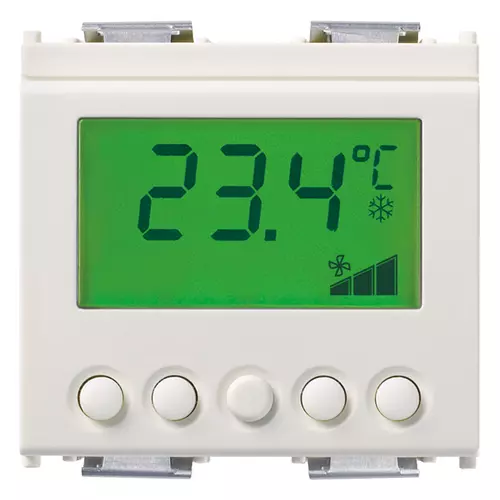 Vimar - 16953.B - Thermostat pour ventil-convecteur blanc