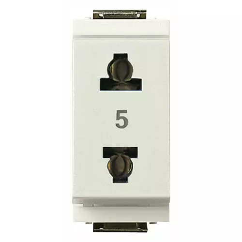 Vimar - 17044.B - 2P 15A USA+EU ø4,8mm outlet white