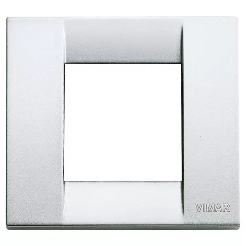 Vimar - 17092.21 - Classica plate 1-2M metal met.silver