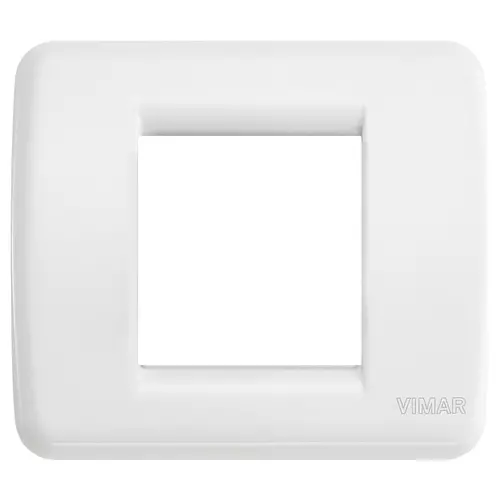 Vimar - 17093.01 - Placa Rondò 1-2M met.blanco