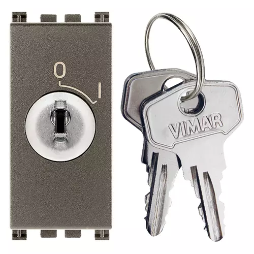 Vimar - 19083.M - Interrupteur 2P 16(3)A +clé Metal