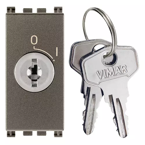 Vimar - 19086.M - 2P NO 16A push button +key Metal