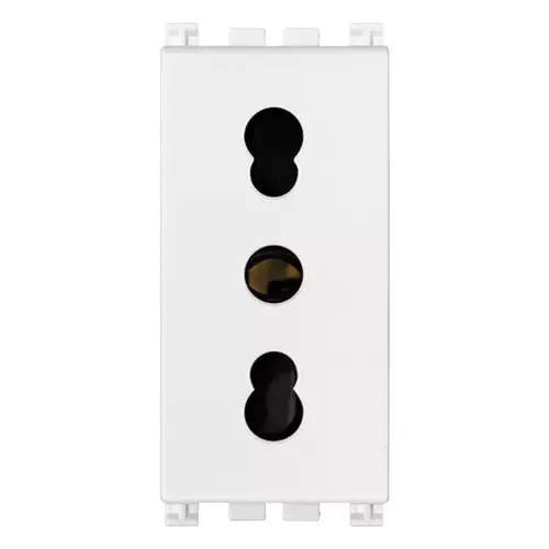 Vimar - 19203.B - 2P+E 16A P17/11 outlet white