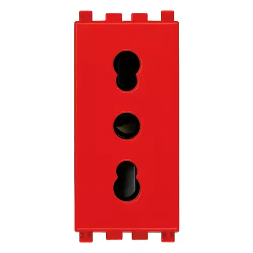 Vimar - 19203.R - 2P+E 16A P17/11 outlet red