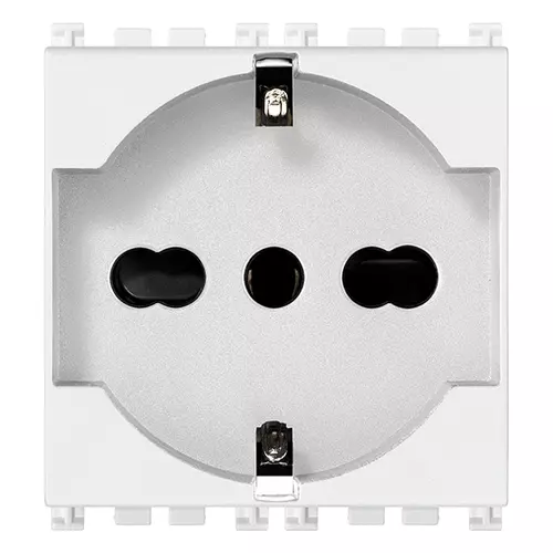 Vimar - 19210.AB.B - 2P+E 16A universal outlet antibact.white