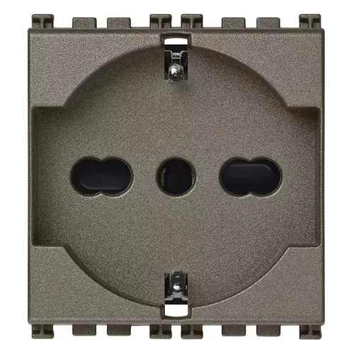 Vimar - 19210.M - 2P+E 16A universal outlet Metal