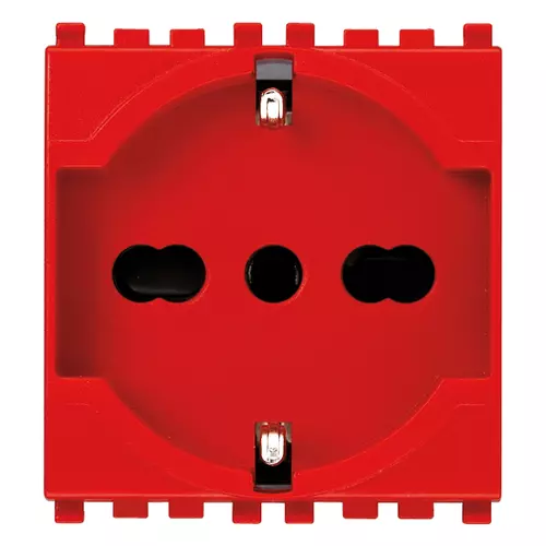 Vimar - 19210.R - 2P+E 16A universal outlet red