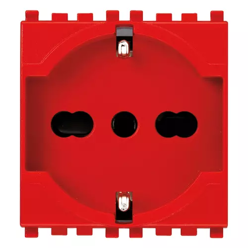 Vimar - 19210.R - Toma 2P+T 16A universal rojo