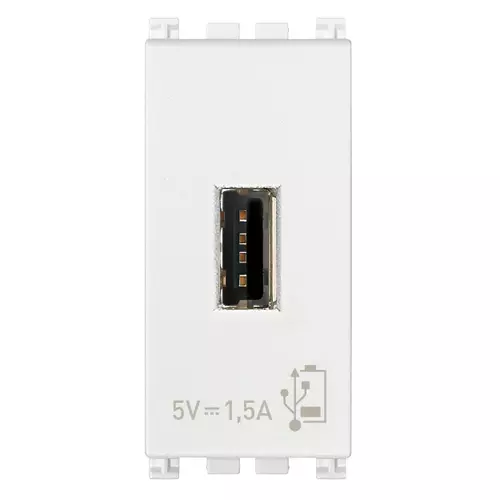 Vimar - 19292.B - Unità alimentazione USB 5V1,5A 1M bianco