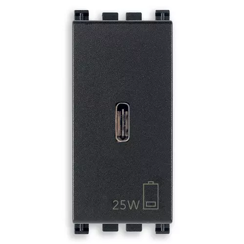 Vimar - 19292.C.25 - Alimentation USB C PD 25W gris