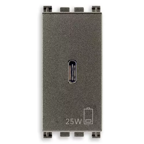 Vimar - 19292.C.25.M - Alimentation USB C PD 25W Metal