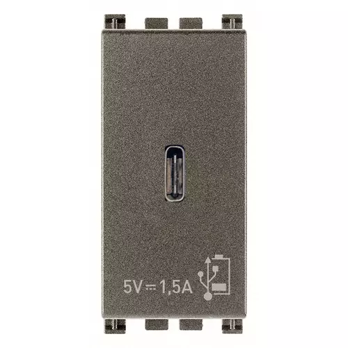 Vimar - 19292.C.M - C-USB supply unit 5V 1,5A 1M Metal
