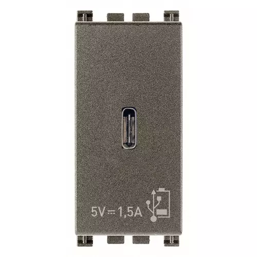 Vimar - 19292.C.M - Alimentador USB C 5V 1,5A 1M Metal