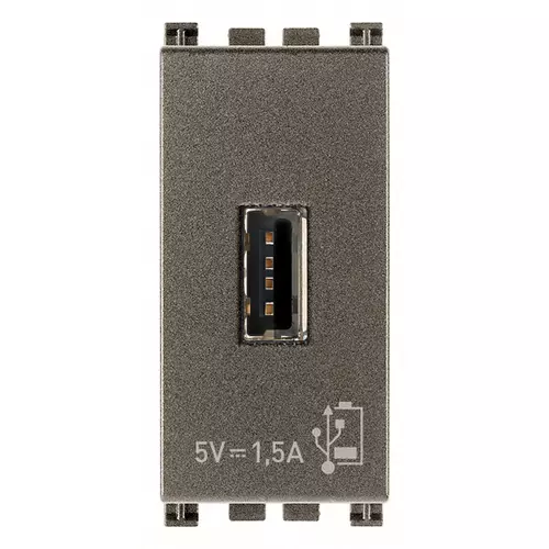 Vimar - 19292.M - Unité alimentation USB 5V 1,5A 1M Metal